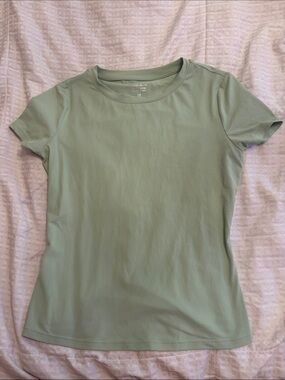 Women’s Sage Green Short Sleeve Crewneck Tee